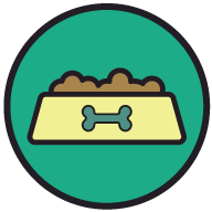 icon of food bowl